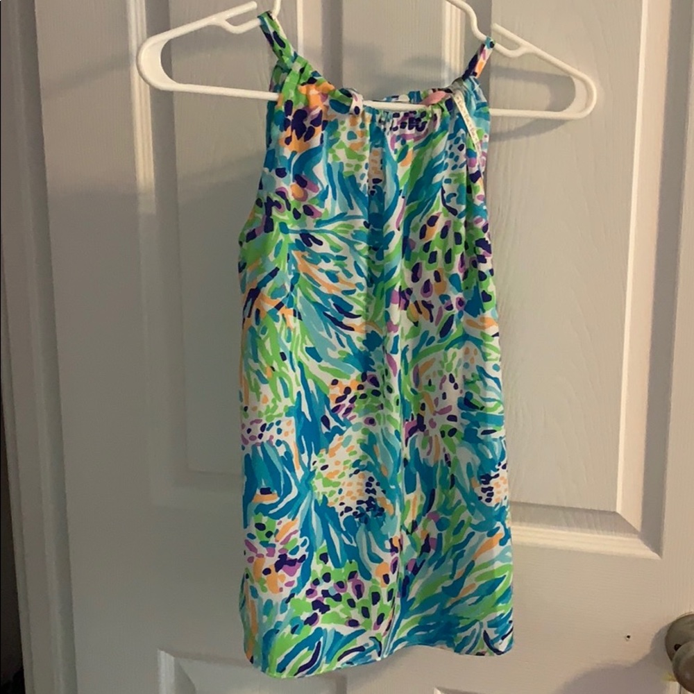 Lily Pulitzer tie neck shirt